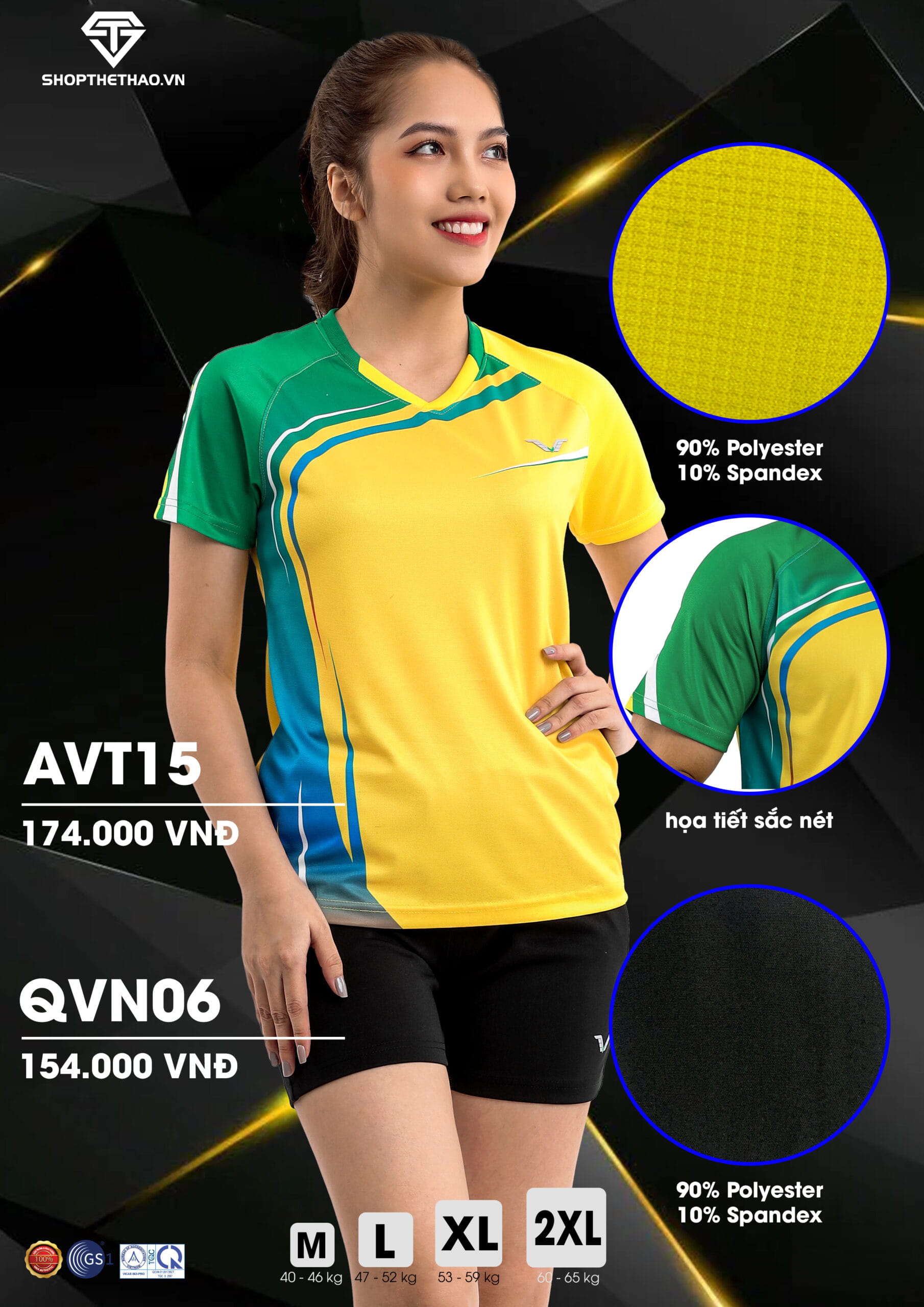 Áo Cầu Lông Thể Thao Nam Nữ AVT15 Đạt Tiêu Chuẩn Quốc Tế 05